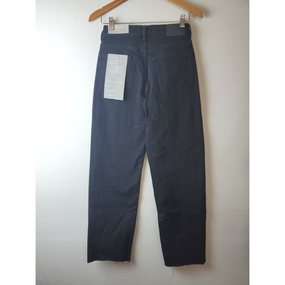 NEW Everlane Jeans 25 "The Way High Jean" Black Womens ORGANIC Straight - Picture 6 of 13